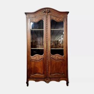Louis XV Style Provençal Bookcase In Solid Oak 