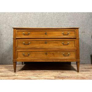 Louis XVI Period Mahogany And Copper Reed Chest Of Drawers Circa 1780