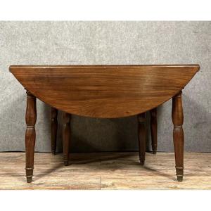 Louis Philippe Period 6-legged Extending Table In Mahogany 