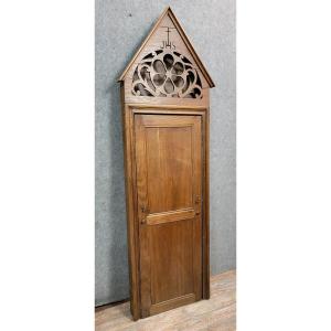 Military Campaign Confessional In Gothic Style In Solid Oak 