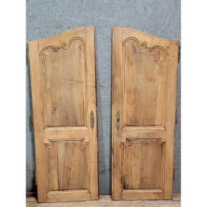 Pair Of Louis XV Period Molded Doors In Solid Wood