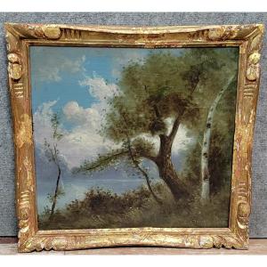 Da Silva After Corot: Oil On Panel Landscape Late 19th Century