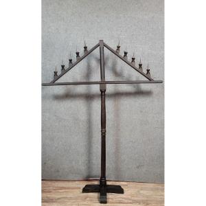Very Large 17th Century Chestnut Candle Holder