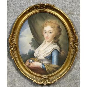 After Vladimir Lukich Borovikovsky: Portrait Of Grand Duchess Elizabeth Alexeevna