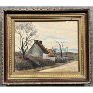 Guillermin M.: Oil On Panel Rural Landscape 