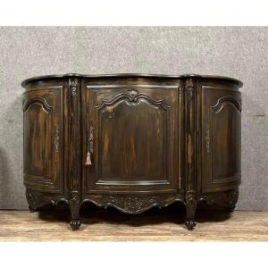 Louis XV Style Lacquered And Stained Wood Sideboard 