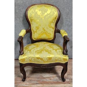 Louis XV Style Armchair In Mahogany (c)