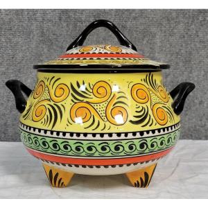 Mont Saint Michel Pottery By Breitz: Ceramic Soup Tureen 1960