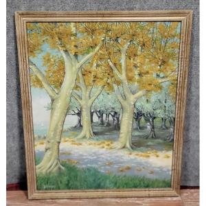 Brémond: Oil Painting On Panel From The First Part Of The 20th Century