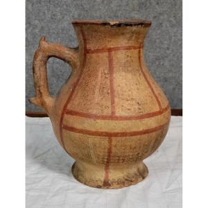 Traditional Kabyle/berber Terracotta Pottery Decorated With 19th-20th Century Motifs