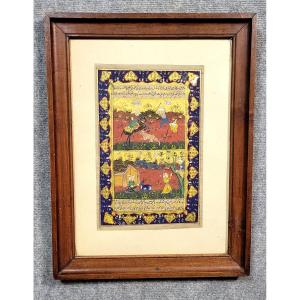 Indian Mughal Watercolor Painting