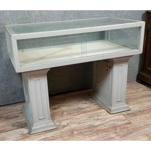 Antique Louis XVI Style Jeweler's Display Case In Lacquered Wood 