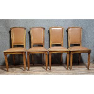 Set Of Four Art Nouveau Chairs 