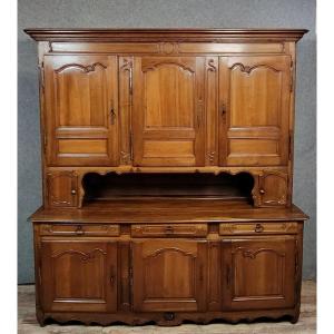 Important Louis XV Period Two-part Sideboard In Solid Walnut 