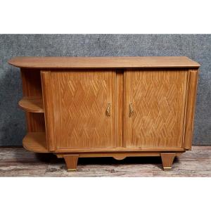 According To Jules Leleu: A Rare Art Deco Marquetry Sideboard 