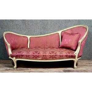 Louis XV Style Daybed/chaise Longue Or Récamier In Lacquered Wood