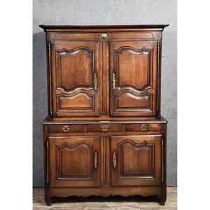 Two-part Louis XV Period Oak Buffet 