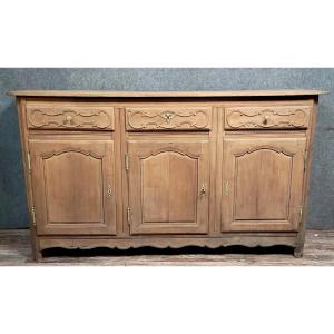 Louis XV Period Sideboard In Solid Wood With An Air-abrasive Finish  