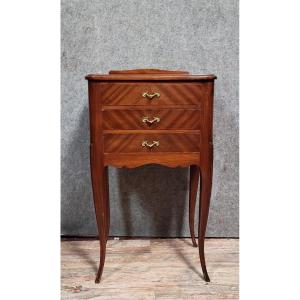 Louis XV Style Mahogany Bedside Table 