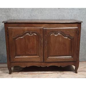 Rustic Louis XV Period Sideboard In Solid Oak 