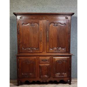 Important Two-part Louis XV Period Solid Oak Buffet