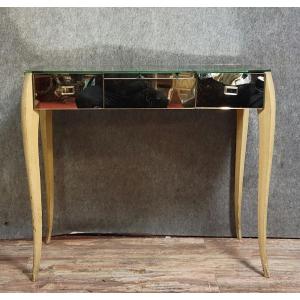 Lady's Dressing Table - Art Deco Period Mirror Console Circa 1940-1950 