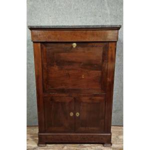 Restoration/louis Philippe Period Secretary Desk, 19th Century, In Mahogany