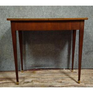 Antique Game Table/console With Marquetry Top – Louis XVI Style  