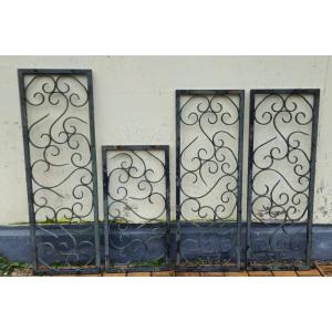 Set Of Decorative Wrought Iron Panels, 20th Century