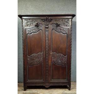 Norman Wedding Armoire In Carved Oak – Louis XV Period
