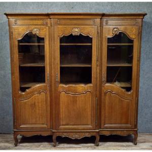 Provençal Louis XV Style Oak Bookcase, 20th Century  