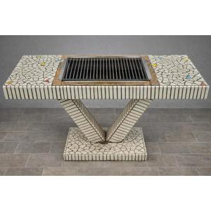 In The Spirit Of Facteur Cheval's Creations: A Vintage Console Table With A Barbecue Function 