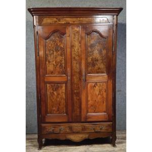  Antique Walnut Wardrobe – Louis XV Period – 2 Doors – 18th Century