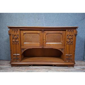 Antique Carved Oak Sideboard – Gothic/neo-gothic/20th Century Style