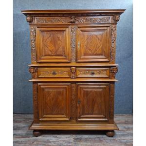 A Richly Carved Two-part Walnut Buffet – Renaissance Style – 19th Century