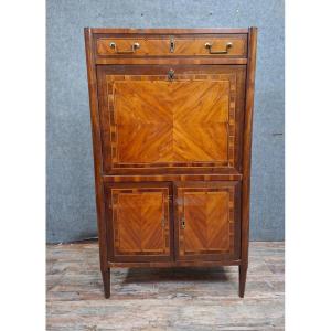 Louis XVI Period Marquetry Drop-front Secretary Desk, Late 18th Century – (needs Restoration)