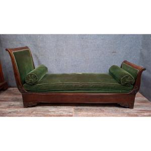 Mahogany Meridienne / Daybed - 19th Century