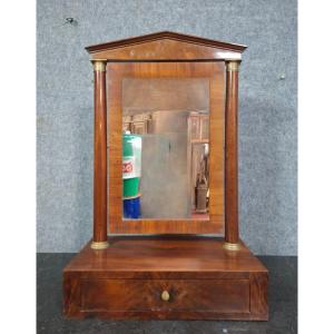 Empire Style Mahogany Psyche Dressing Table - 19th Century