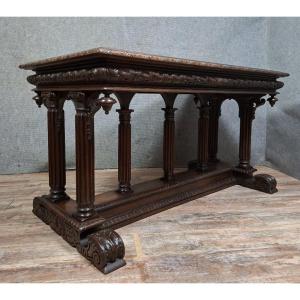 Renaissance-style Carved Walnut Table - 19th Century