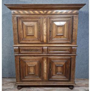Buffet / Cabinet In Solid Oak, Late 17th / 18th Century