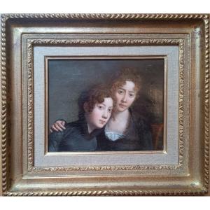 Alexandre-françois Caminade (1783-1862) - Portrait Of Madame And Mademoiselle Kuhmann