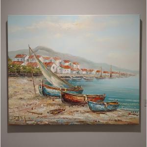 Boats At The Port - 20th Century