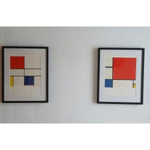 Pair Of Lithographs - Piet Mondrian From An Edition Of 250 Copies