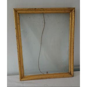 Gold Frame With Glass - 19th Century