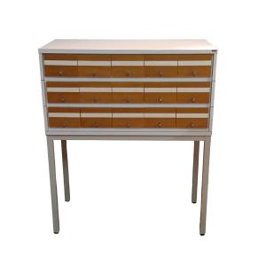 Borgeaud Trade Cabinet - 15 Drawers - Oak - 1970s 