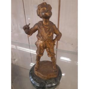 Small Gilt Patinated Bronze 'like Papa'