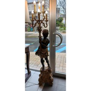 Nubian Torch Holder