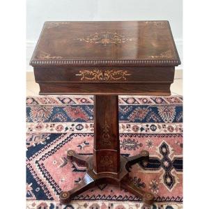 Worker / Charles X Period Work Table In Rosewood
