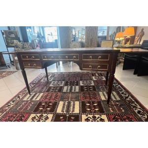 Louis XVI Style Mahogany Desk Double Sided