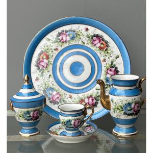 Selfish Service In Capodimonte Naples Porcelain With Floral Decor